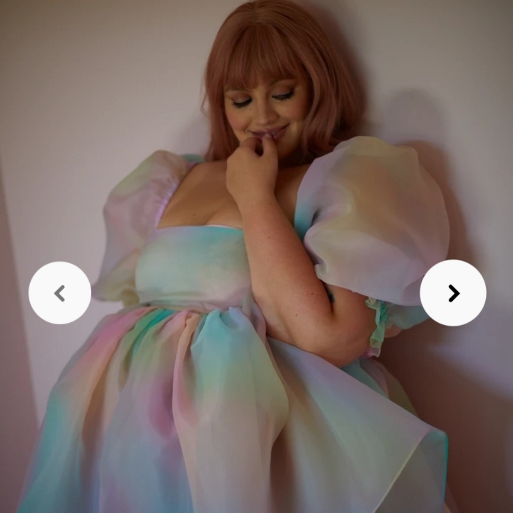 Selkie rainbow puff dress